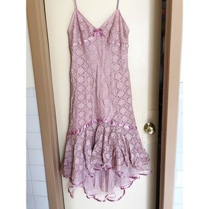 Betsey Johnson Pink Lace Dress in sz 6